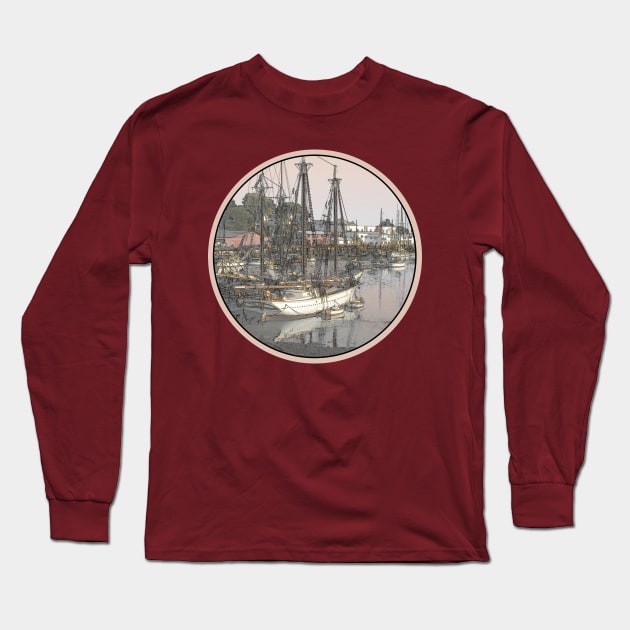 Maine - Camden Harbor Long Sleeve T-Shirt by Alpen Designs